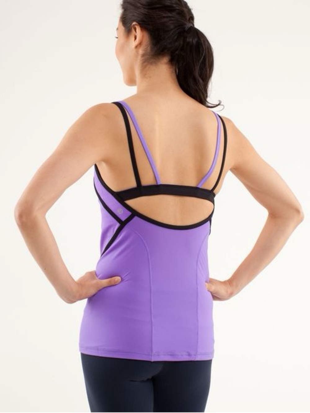 lululemon athletica Purple Tank top with Black Trim